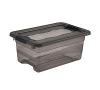 keeeper Scatola con Coperchio e Chiusura a Scatto, 4 L, Trasparente, Crystal Grey (Grigio)