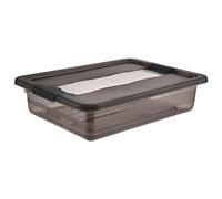 keeeper Scatola con Coperchio e Chiusura a Scatto, 7 L, Trasparente, Crystal Grey (Grigio)