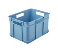 keeeper Scatola da Trasporto con Maniglie, Euro-Box M, 16 l, 35 x 27 x 22 cm, Bruno Eco Line, blu (Eco Sky Blue)