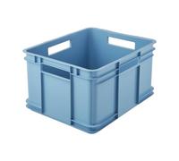 keeeper Scatola da Trasporto con Maniglie, Euro-Box XL, 28 l, 43 x 35 x 24 cm, Bruno Eco Line, blu (Eco Sky Blue)