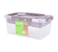 Keeeper Scatola di Conservazione con Coperchio e Inserto, 39 x 29 x 12,4 cm, 10 l, Hubert+Hilda, Trasparente/Taupe