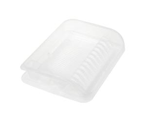 keeeper Scolapiatti con Vassoio per Raccogliere l'Acqua, Plastica, 39,5 x 29,5 x 8 cm, Pierre, Trasparente