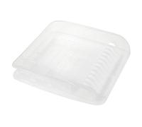 keeeper Scolapiatti con Vassoio per Raccogliere l'Acqua, Plastica, 39,5 x 39,5 x 8 cm, Pierre, Trasparente
