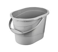 keeeper Secchio per le Pulizie con Impugnatura Ergonomica, Manico e Beccuccio, 13 L, Ovale, 37,5 x 26,5 x 25 cm, Nordic Grey (Grigio)
