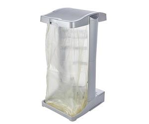 keeeper Supporto per Sacchi della Spazzatura con Scomparto Integrato, 60-120 L, Ole, Grigio (Argento/Antracite)