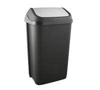 Keeeper Swantje Pattumiera con Coperchio Basculante, PP, Grigio Grafite, 50 litri (per sacchi da 60 L)