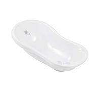 keeeper Vaschetta da Bagno Ergonomica Stars per Bambini, con Tappo, Da 0 a 12 Mesi circa, 84 cm, Maria, Bianco