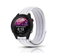 KeeFos 18MM Cinturino per Garmin Venu 4 41mm/Venu 3S 41mm/2S/Forerunner 265S/255S/255S Music/Vivoactive 4S 40mm/Vivomove 3S 39mm/Active S/Move 3S, Nylon Cinturino di Ricambio - Bianco Grigio