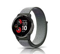 KeeFos 20MM Cinturino Compatibile con Garmin Forerunner 570 42mm/165/245/645/Approach S50/S44/Vivoactive 6/5, Nylon Cinturino di Ricambio Sostituzione per Garmin Venu Sq 2/Venu 2 Plus - Grigio