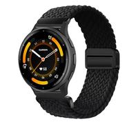 KeeFos 22mm Cinturini Compatibile con Garmin Venu 4 45mm/Venu 3 45mm/2/Forerunner 570 47mm/265/255/Vivoactive 4/Active, Bracciale in Nylon con Magnetico, Cinturino di Ricambio - Nero