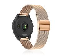 KeeFos 22mm Cinturino Compatibile con Garmin Venu 4 45mm/Venu 3 45mm/2/Forerunner 570 47mm/265/255/255 Music/Vivoactive 4/Active, Bracciale in Metallo, Cinturini in Acciaio Inossidabile - Oro rosa