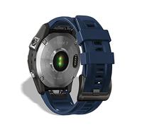 KeeFos 22mm QuickFit Cinturino per Garmin Descent G2/Tactix 8 47mm/Fenix 8 47mm/Fenix E 47mm/7 Pro Solar/Fenix 7/Epix 2 Pro 47mm, Silicone Morbido Cinturino per Fenix 6 GPS/6 Pro GPS/5/5 Plus (Blu)