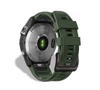KeeFos 22mm QuickFit Cinturino per Garmin Descent G2/Tactix 8 47mm/Fenix 8 47mm/Fenix E 47mm/7 Pro Solar/Fenix 7/Epix 2 Pro 47mm, Silicone Morbido Cinturino per Fenix 6 GPS/6 Pro GPS/5/5 Plus (Verde)