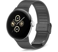 KeeFos Cinturino in Metallo Compatibile con Google Pixel Watch 4 41mm 2025/Google Pixel Watch 3 41mm/2/1, Cinturino in Acciaio Inossidabile, Cinturini in Regolabile - Nero