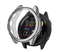 KeeFos Cover Compatibile con Garmin Forerunner 265, Morbida TPU Pellicola Protettiva Custodia, Resistente Antigraffio Case per Garmin Forerunner 265 (Nero)