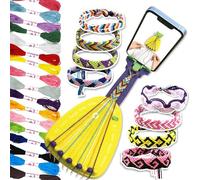 KEEHOM Kit di Braccialetti, Kit di Artigianato fai-da-te per Ragazze da 6 a 12 Anni, Set di Giocattoli per Bambini DIY per la Creazione di Braccialetti dell'amicizia, Regalo di Natale Compleanno