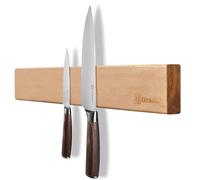 KEEMAKE Barra Magnetica per Coltelli 41 cm, Porta Coltelli Magnetico in Legno di Acacia, Calamita Coltelli Cucina al Neodimio da Parete