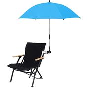 KEEMEN Ombrellone per Sedia con Morsetto Clip Portatile su Ombrellone per Sedie da Spiaggia Passeggino per Esterni Sedie a Rotelle Carrelli da Golf(Blu)