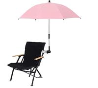 KEEMEN Ombrellone per Sedia con Morsetto Clip Portatile su Ombrellone per Sedie da Spiaggia Passeggino per Esterni Sedie a Rotelle Carrelli da Golf(Rosa)