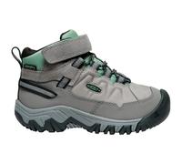 KEEN Targhee 4 Mid Waterproof, Stivali da Escursionismo, Alloy/Granite Green, 32 EU
