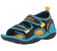 KEEN Knotch Creek Open Toe, Sandali Unisex - Bambini e ragazzi, Black/Vivid Blue, 36 EU