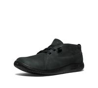 KEEN Knx Mid Top - Stivali Chukka da uomo, in pelle, flessibili e confortevoli, Nero/nero, 46 EU