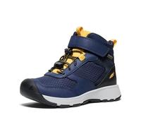 KEEN Skua Mid - Scarponi da trekking impermeabili unisex per bambini, Naval Academy Tuorlo Giallo, 7 UK