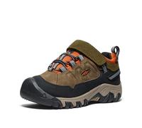 KEEN Targhee 4 Low Waterproof, Scarpe da Escursionismo, Dark Olive/Gold Flame, 34 EU