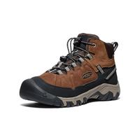 KEEN Targhee 4 Mid Waterproof, Stivali da Escursionismo Unisex-Bambini, Bison/Brindle, 32/33