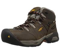 Keen Utility Men's Detroit XT Mid Soft Waterproof Industrial Boot, Black Olive/Leather Brown, 7 2E US