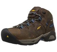 Keen Utility Men's Detroit XT Mid Steel Toe Waterproof Industrial Boot, Cascade Brown/Orion Blue, 7.5 D US
