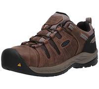KEEN Utility Men's Flint II Low Steel Toe Waterproof Non Slip Work Shoe Construction Shoe, Cascade Brown/Orion Blue