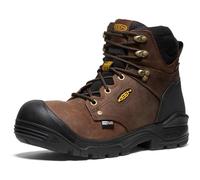 KEEN Utility Men's Independence 6” Soft Toe Waterproof Work Boots, Dark Earth/Black, 7 Wide