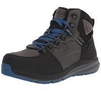 KEEN Utility Men's Red Hook Mid Height Composite Toe Waterproof Warehouse Work Sneakers, Steel Grey/Bright Cobalt, 11.5