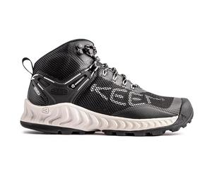KEEN Women's Nxis Evo Mid Waterproof Hiking Boots, Black Blue Glass, 38 EU