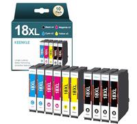 KEENKLE 18XL Cartucce d'inchiostro Compatibili per Epson 18 XL Multipack per Expression Home XP-322 XP-205 XP-215 XP-225 XP-305 XP-325 XP-422 XP-405 XP-315 XP-415 XP-102 (Nero Ciano Magenta Giallo)