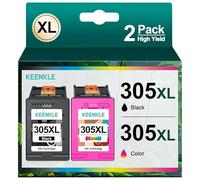 KEENKLE 305 XL 305XL cartucce compatibili con cartucce HP 305 per DeskJet 2700 2720 2710 DeskJet Plus 4120 4130 4110 4100 Envy 6000 6010 6020 6030 (confezione da 2)
