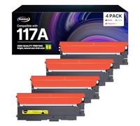 KEENKLE Cartuccia per HP 117A Toner 117A Compatibile per HP Color Laser MFP 178nw 179fnw 150nw 150a 178nwg 179fwg 178 179 150 W2070A W2071A W2072A W2073A (Nero Ciano Giallo Magenta Pack da 4)