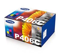 Pacco da 4 Cartucce Toner CLT-406S CLT-K406S CLT-P406C Compatibili per Samsung 406S per Xpress C410W C460W CLP-360 360N CLP-365 365W CLX-3300 CLX-3305 CLX-3305W (Nero Ciano Magenta Giallo, 4 Pack)
