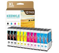 KEENKLE compatible per 604XL Cartucce Compatibile per Epson 604 XL Multipack per Expression Home XP-2200 XP-4200 XP-3200 XP-2205 XP-3205 XP-4205 WorkForce WF-2930 WF-2910 WF-2935 WF-2950 (12-Pack)