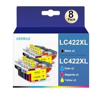 KEENKLE LC422XL Cartucce d'inchiostro Compatibile per Brother LC422 LC422XL LC-422XLVAL Multipack per Brother MFC-J5340DW MFC-J6540DW MFC-J6940DW MFC-J5740DW (2 Nero 2 Ciano 2 Magenta 2 Giallo)