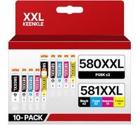 KEENKLE PGI 580XXL CLI 581XXL - Cartucce d'inchiostro compatibili con Canon 580 581 per Canon TR8550 per Canon Pixma TS705a TS6350a TS8350 TS9550 TS705 (PGBK/C/M/Y/BK, confezione da 10)