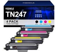 KEENKLE TN247 Toner compatibile per Brother MFC L3750CDW TN-243CMYK MFC-L3750CDW DCP-L3550CDW DCP-L3510CDW MFC-L3770CDW HL-L3210CW HL-L3230CDW TN243CMYK TN243 TN247BK TN247C TN247M TN247M 7Y (4 pezzi.