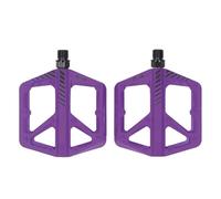 Keenso 1 Paio di Pedali per Bici, Piattaforma Piatta Antiscivolo in Fibra di Nylon con Cuscinetto Liscio per Biciclette da Strada e da Montagna (Viola)