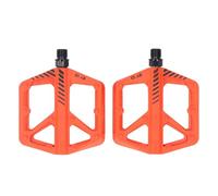 Keenso 1 Paio di Pedali per Bici, Piattaforma Piatta Antiscivolo in Fibra di Nylon con Cuscinetto Liscio per Biciclette da Strada e da Montagna (ORANGE)