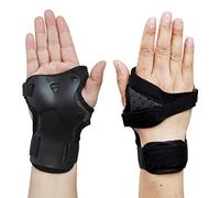 Keenso 1 Paio di Protezioni per Il Polso Resistenti agli Urti Protezione per Il Polso Tutore per Il Polso Supporto per Il Polso per Pattinaggio Skateboard Sci Snowboard (Nero2)