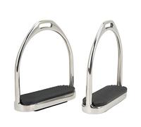 Keenso 1 Paio di Staffe di Guida in Acciaio Inossidabile con Staffe Comodi Design Ergonomico Facile per i Cavalli da Equitazione Autorità