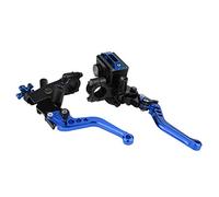 Keenso 1 paio leve freno e frizione regolabili, 7/8 pollici leve serbatoio frizione cilindro freno universale moto(Blu)
