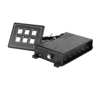 Keenso 12 Interruttore Touch Panel 24 V, Interruttore di Controllo A Membrana ABS 6P Retroilluminato A LED IP66, 10 A per Circuito con Cablaggio Micro USB per Cruscotto di Auto, Camion, Marina