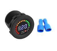 Keenso 12V LED Display Digitale Voltmetro Impermeabile per Barca Veicolo Marine Moto Camion Atv Utv Auto Caravan Digital Pannello Rotondo